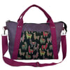 Knitting and crafting tote bag with zip top, large crossbody project organiser
