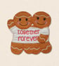 Together Forever Gingerbread Couple - Personalised Decoration or Magnet - Image 1