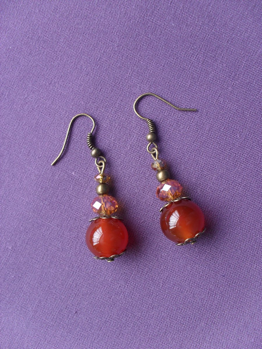 Red Agate Earrings 