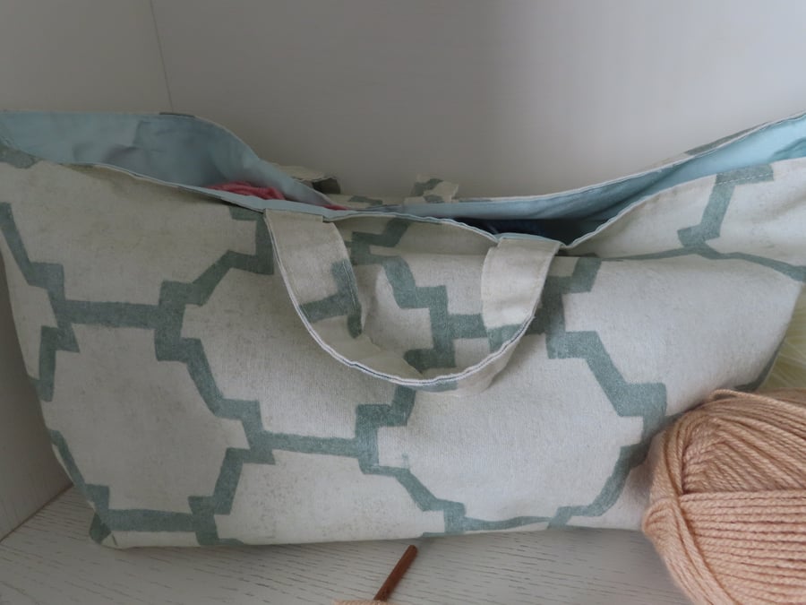 Handmade Knitting Bag - Craft Tote
