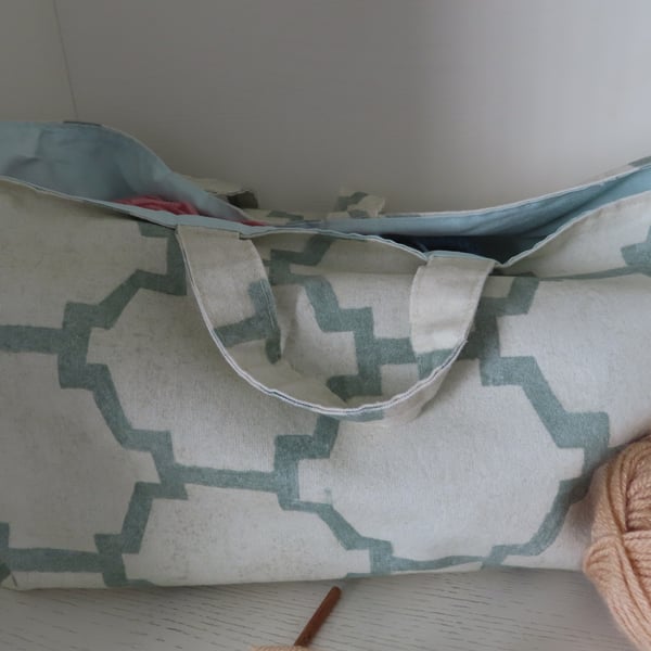 Handmade Knitting Bag - Craft Tote