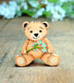 Forget Me Not Brooch Pin, Handmade Bereavement Gift, Teddy Bear Badge - Image 1