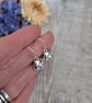 Sterling Silver Pebble Earrings with Aquamarine Stones - JBJ1092 - Image 6