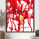 Horror queen Halloween wall art quote print