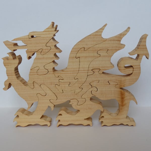 Unique Wooden Welsh Dragon Jigsaw Puzzle