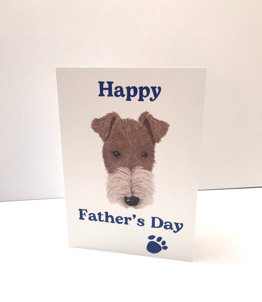Fox Terrier Fathers Day Card 