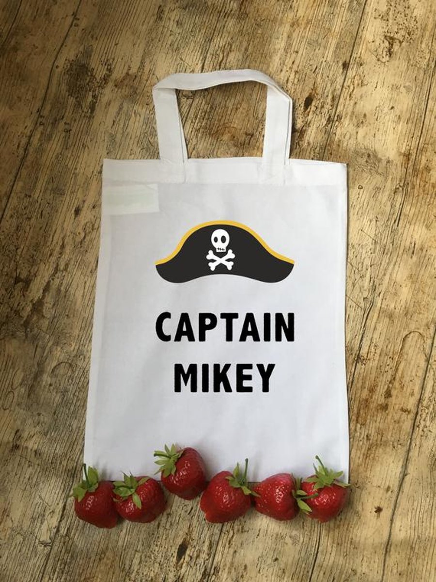 Pirate personalised cotton party bags