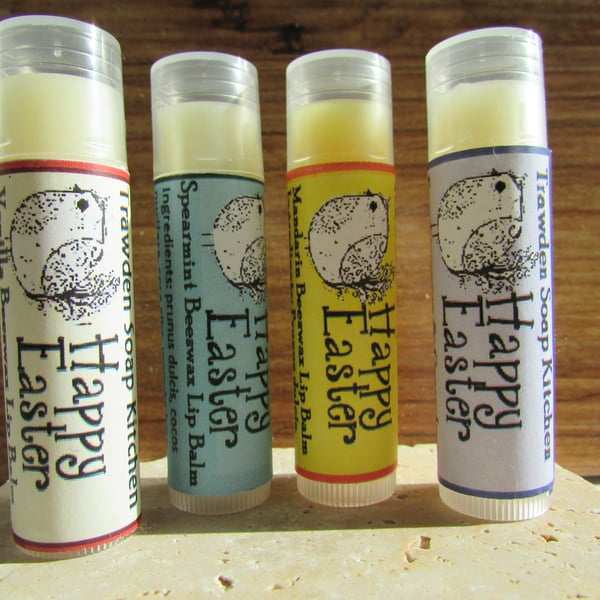 Easter Chick Beeswax and Manuka Lip Balm Set