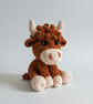 Highland cow crochet handmade and unique