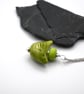 lime green ceramic bird pendant necklace - Image 3