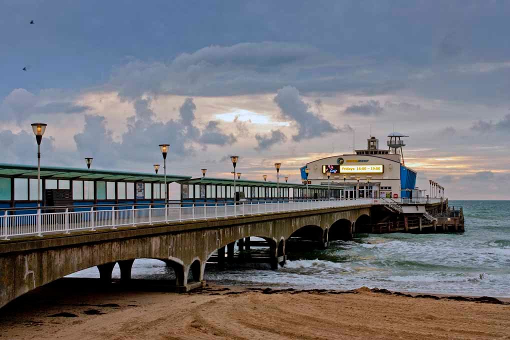 Bournemouth Pier And Beach Dorset England Photograph Print