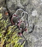 Copper and Silver  Mismatched Seed Pod Dangle Earrings - Image 5