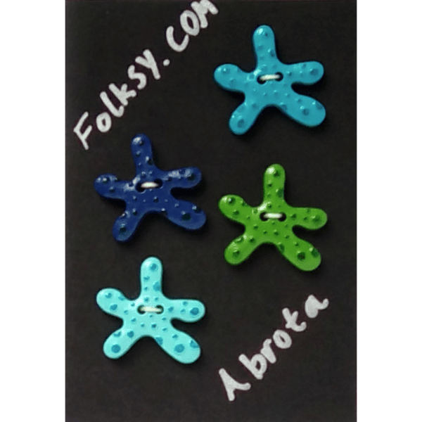 starfish shaped novelty buttons