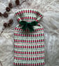Mini Hot Waterbottle - Red & Green. Handwoven in Wales - Image 6