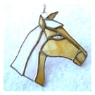 Horse Suncatcher Stained Glass Horsehead Palomino 