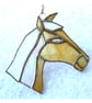 Horse Suncatcher Stained Glass Horsehead Palomino 