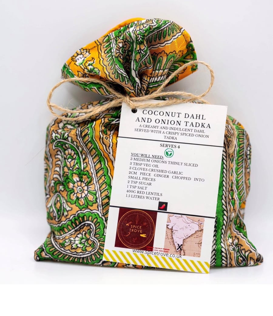 Coconut dahl with a crispy onion tadka sustainable curry kit (ve)