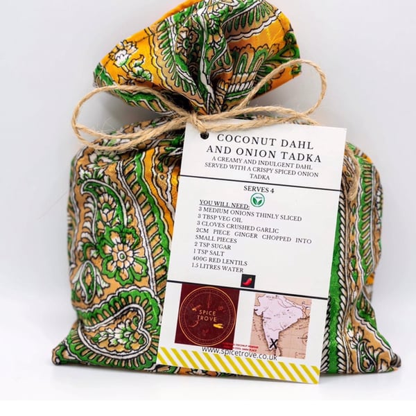 Coconut dahl with a crispy onion tadka sustainable curry kit (ve)