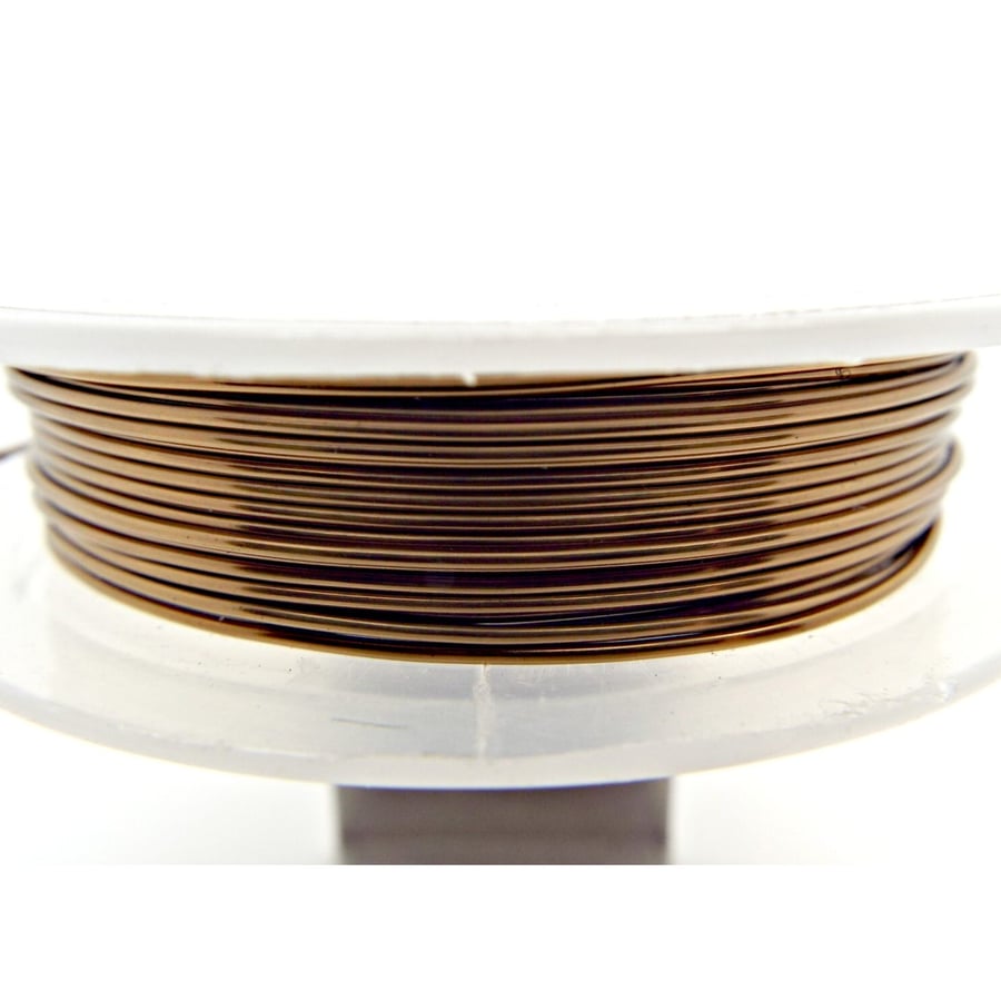 0.8mm Antique Bronze Colour Copper Wire, 6 Metre Coil, Wire Craft Supply