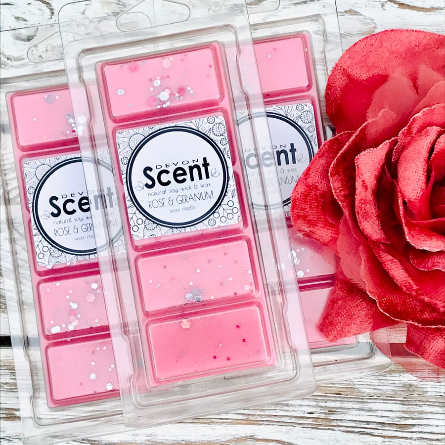 Rose & Geranium Snap Bar Wax Melts 