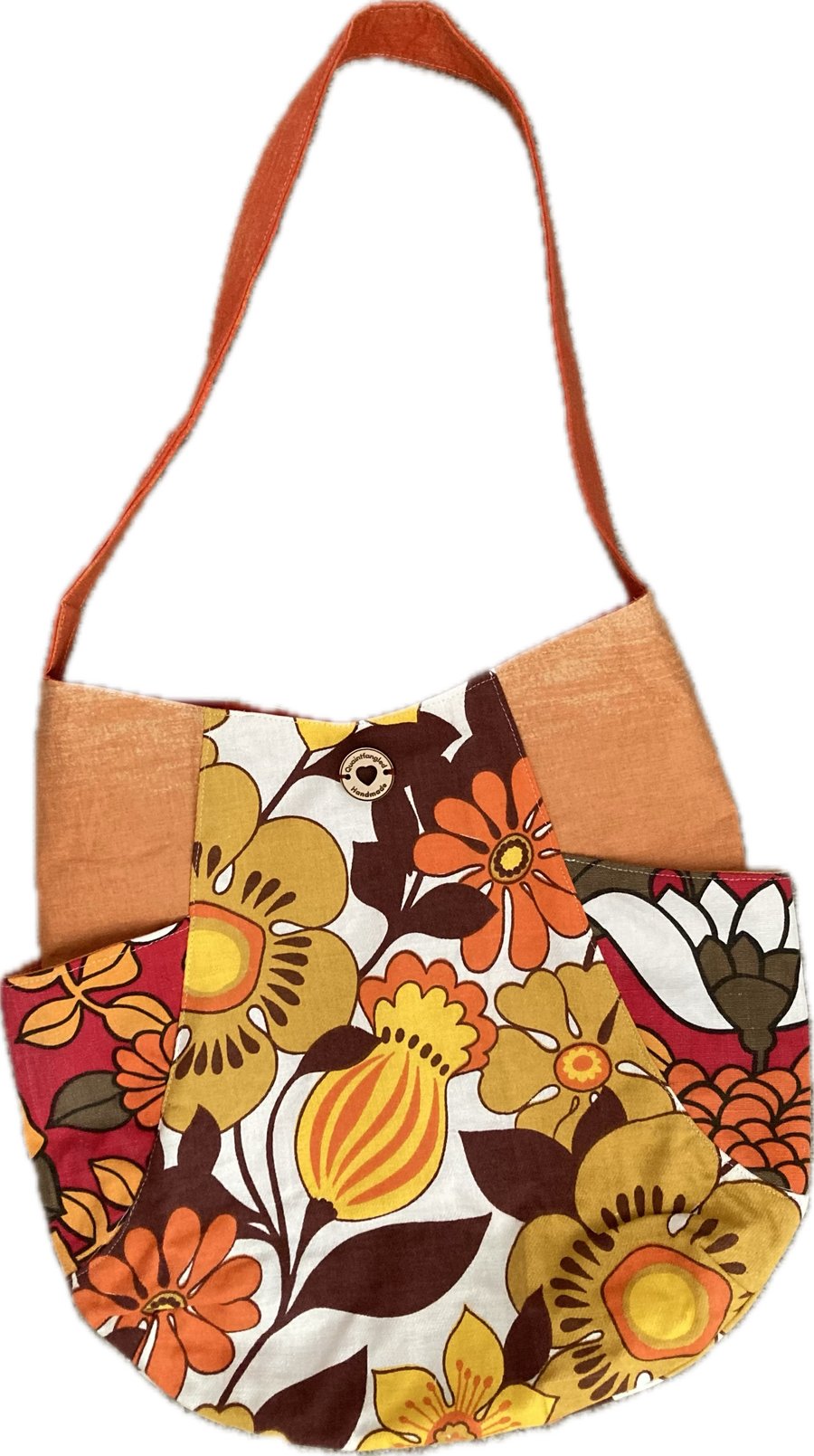 Tote bag made from repurposed vintage fabrics Folksy