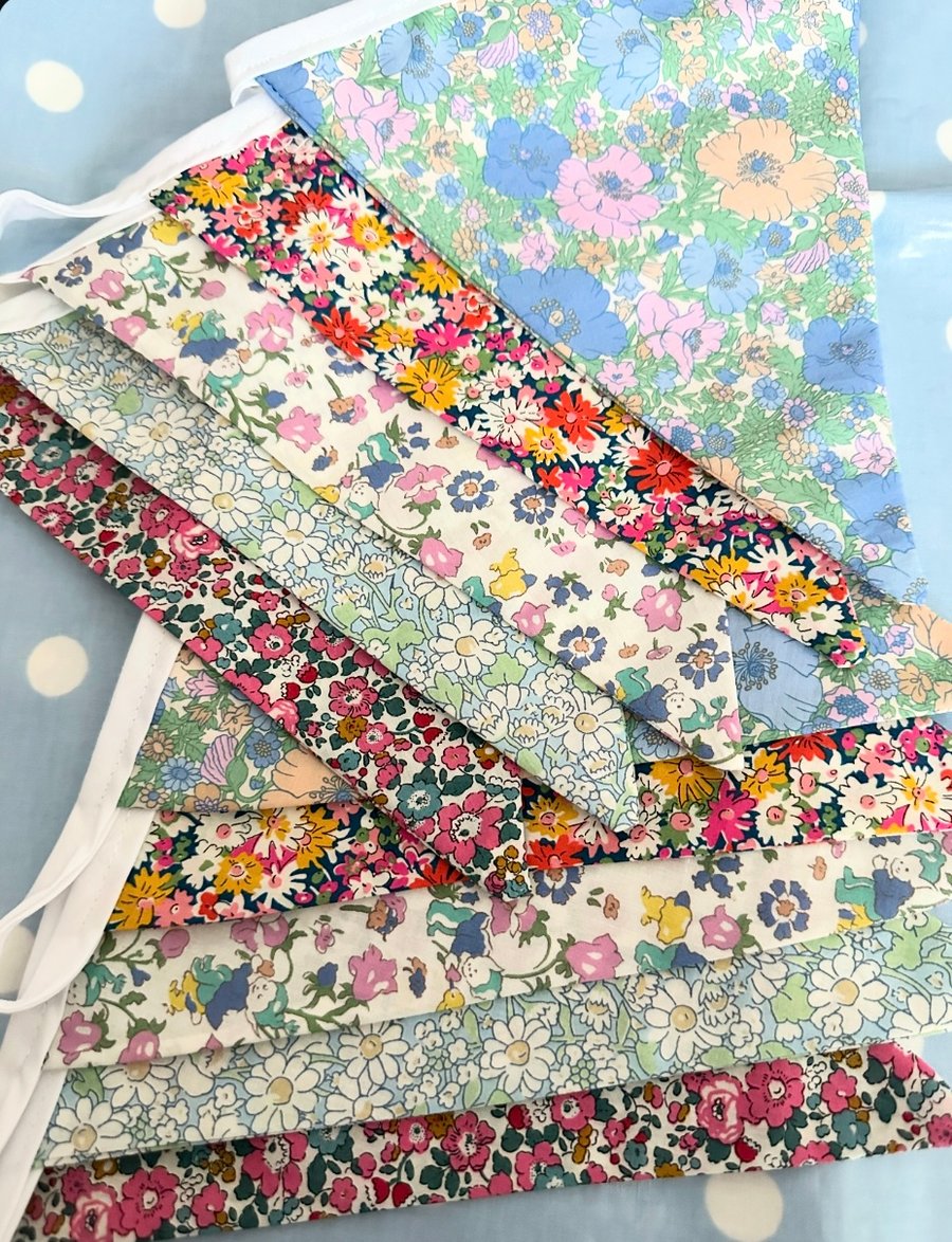 Liberty Fabric Bunting, Banner, 