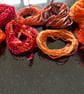 8 bundles of 3 metre lengths textured yarns 