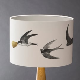 Airmai! Swallows Hand Gilded Lampshade