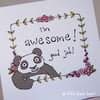 i'm awesome panda - mother's day card