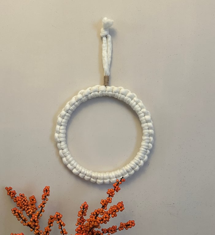 Felted wool Christmas wreath 