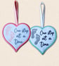 One Step at a Time Heart Hanger - Encouraging Hanging Decoration - Image 1