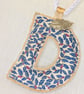 Personalised Liberty Fabric Christmas Initial Decoration – Handmade Door Hanger - Image 9