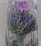 Decoupaged Lavender Glass Lamp - Image 3