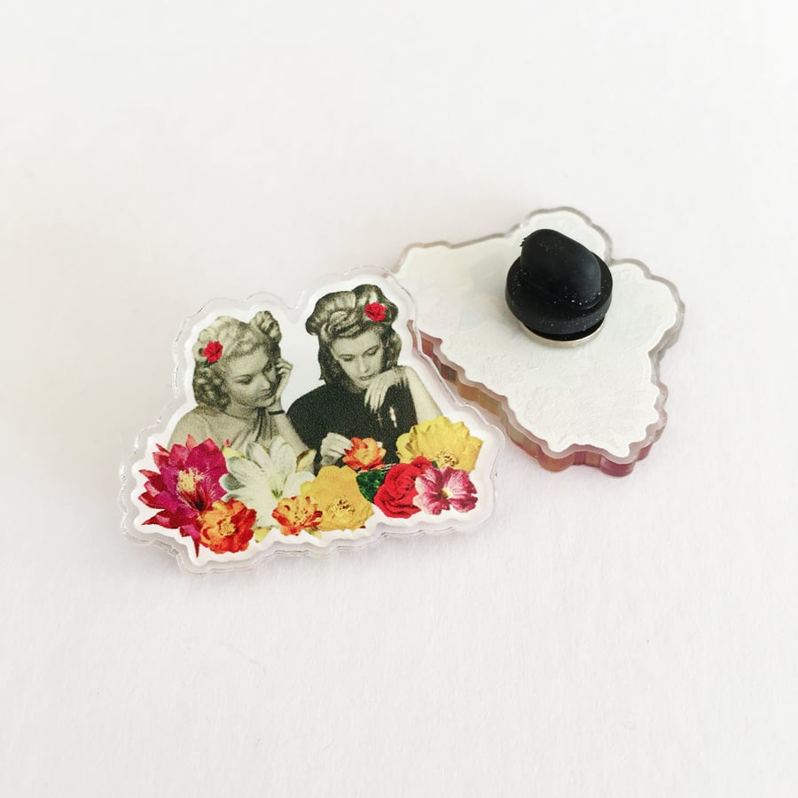 Floral Acrylic Brooch