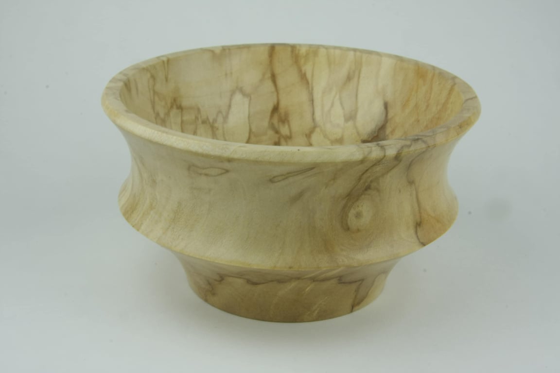 Small Sycamore Wood Bowl, Decorative Display Dish No. 735