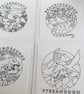 Any occasion cards. Dnosaur cards. Party invitations. Pack of 4 cards. Ref 020.  - Image 5
