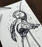 Harvest Mice - Linocut Print - Image 3
