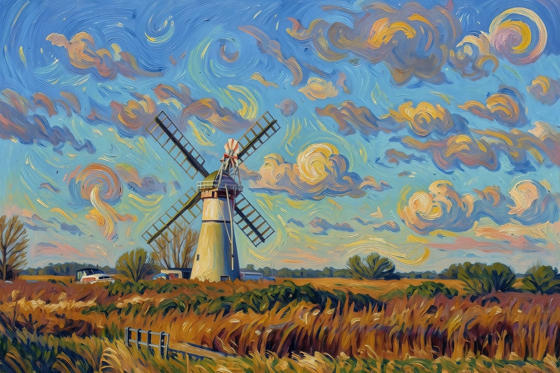 Norfolk Broads A5 Greeting Card May