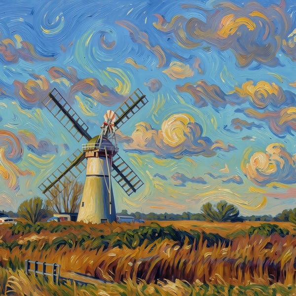 Norfolk Broads A5 Greeting Card May