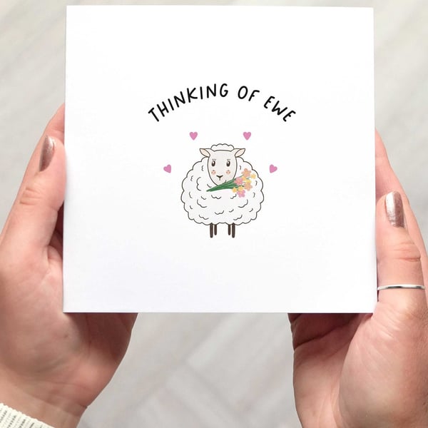 THINKING OF EWE, bereavement card, sympathy card, thinking of you card