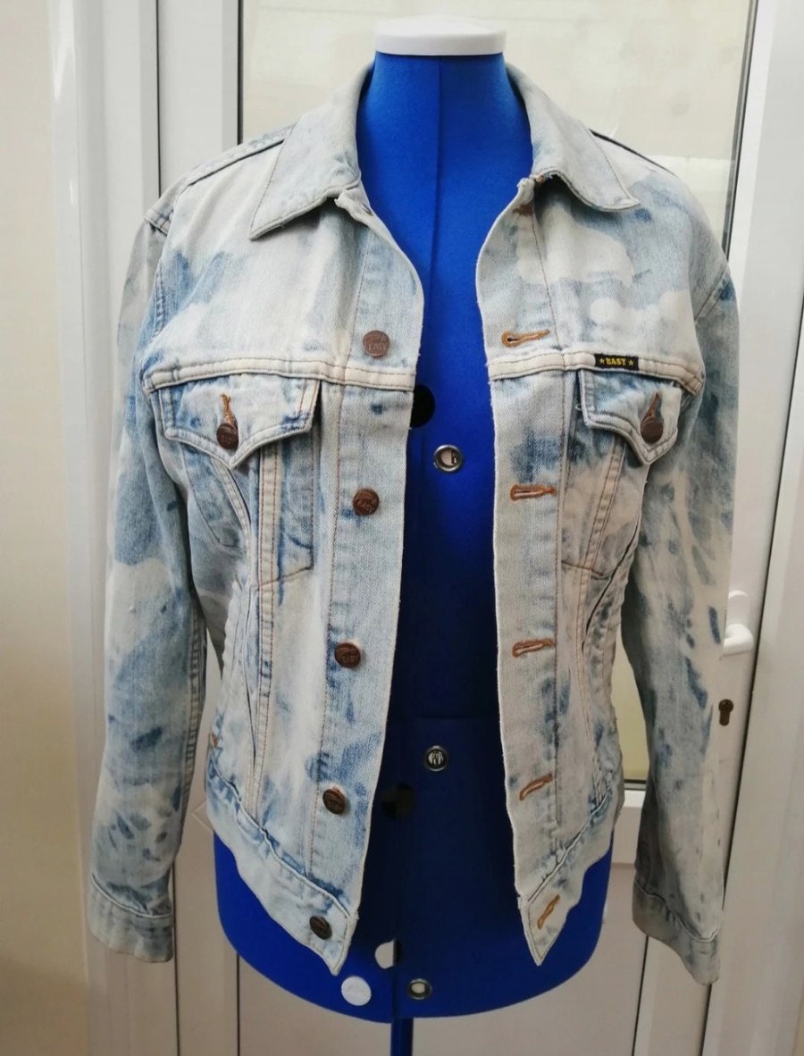 Vintage Easy 1990's 90's ninetees blue denim jacket size M 14