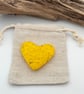 Yellow Fused Glass Heart - Image 6