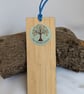 Hand Painted Bamboo Wood Bookmark, Starry Night Sky and Moon - Image 3