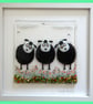 Handmade Fused Glass 'Black Sheep' Picture - Image 1