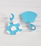 Clouds and sky statement stud and drop earrings ONE PAIR AVAILABLE - Image 3