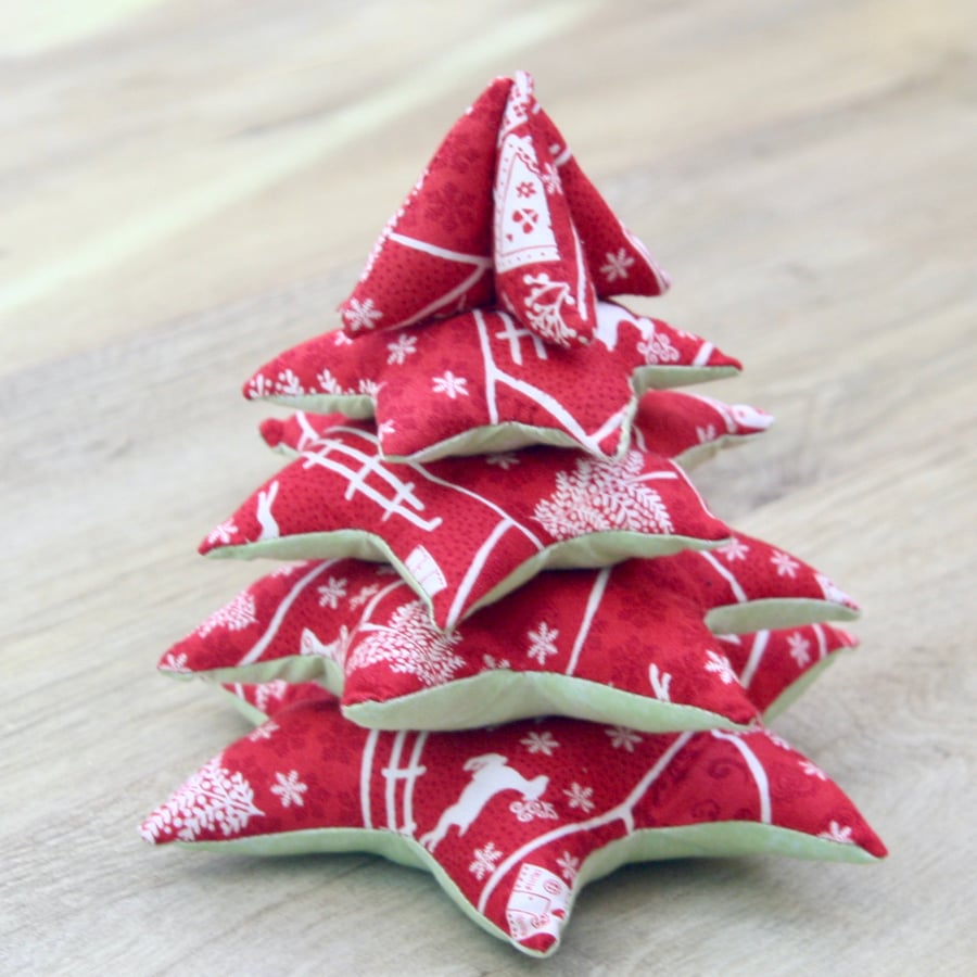 Fabric Christmas Tree Table Decoration