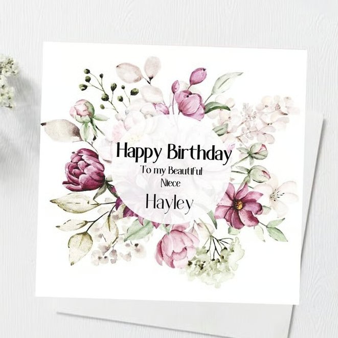 Personalised Birthday Card For Her Happy Birthday Sister Mum Auntie Greeting Car