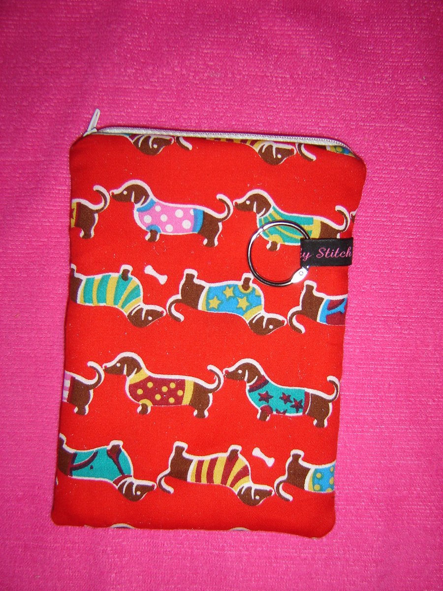Handmade Bright Dachshund e-Reader case
