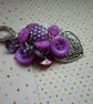 SHADES OF PINK AND SILVER HANDBAG CHARM. - Image 3