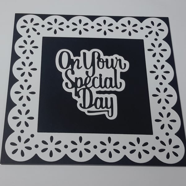 On Your Special Day Greeting Card - Black and White